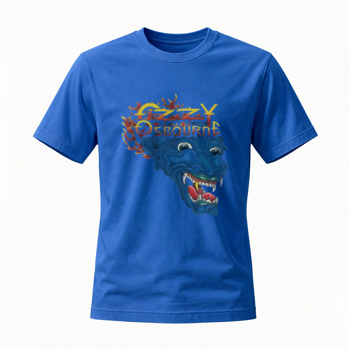 Ozzy Osbourne Blue Demon Head Rock T-Shirt Men's - Image 4