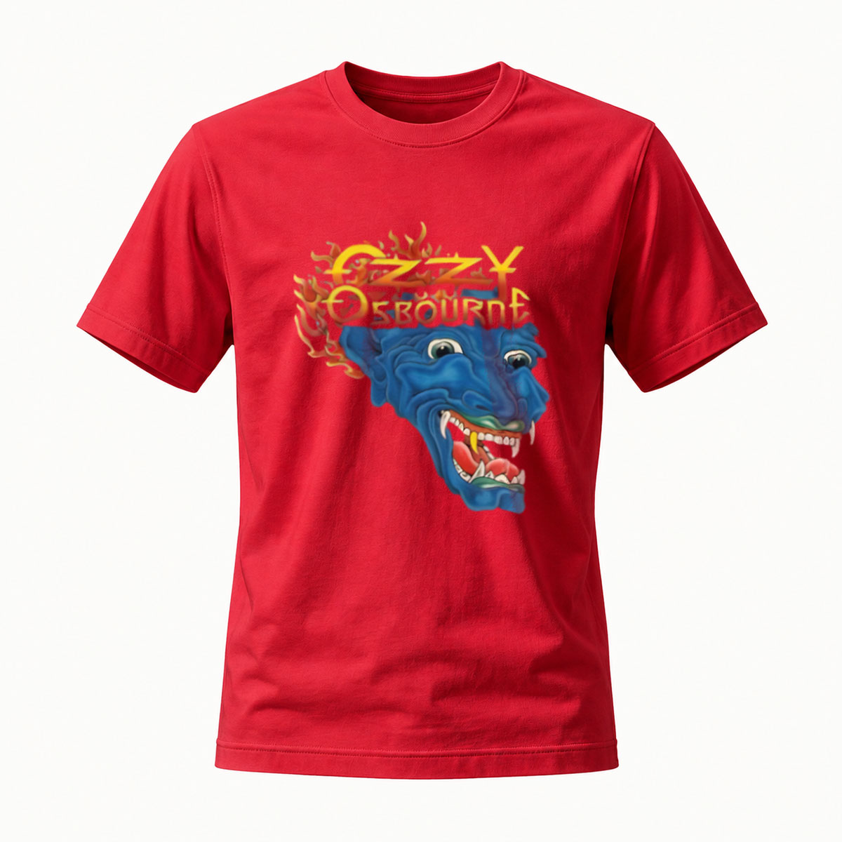 Ozzy Osbourne Blue Demon Head Rock T-Shirt Men's - Image 5