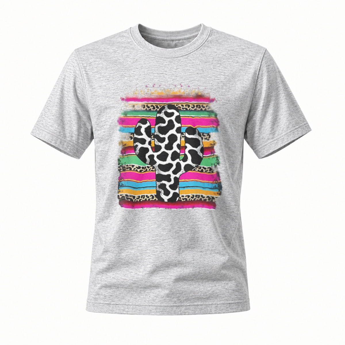 Colorful Leopard Print T-Shirt Men's Casual Fashion Gift Wear - Image 3