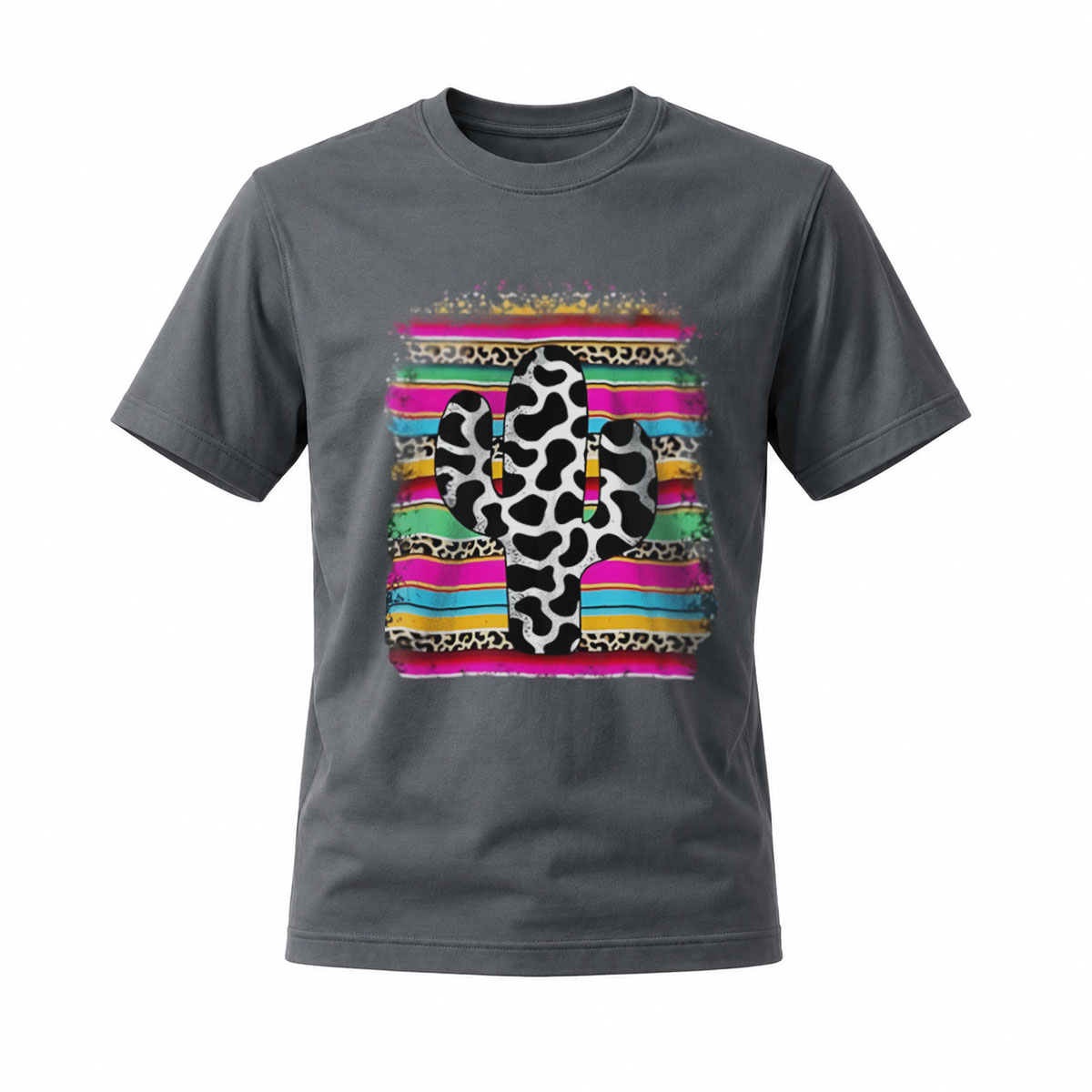 Colorful Leopard Print T-Shirt Men's Casual Fashion Gift Wear - Image 6