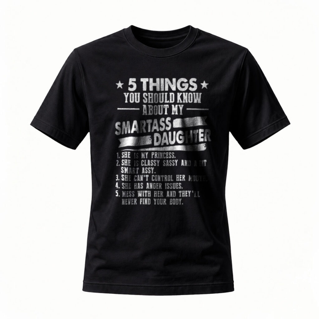 5 Things About My Smartass Daughter T-Shirt Men's Gift Humor