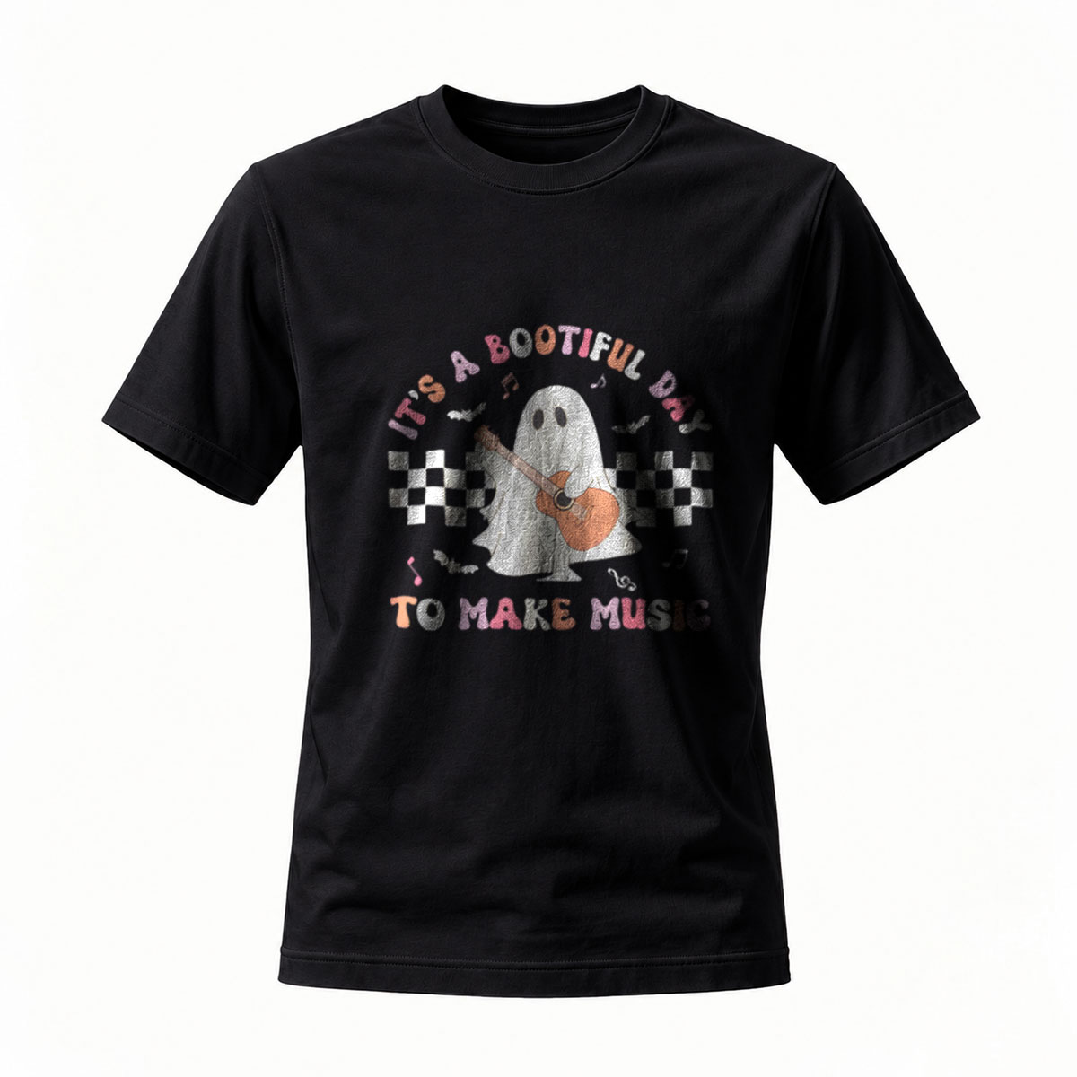 Its A Bootiful Day To Make Music Ghost Guitar T-Shirt