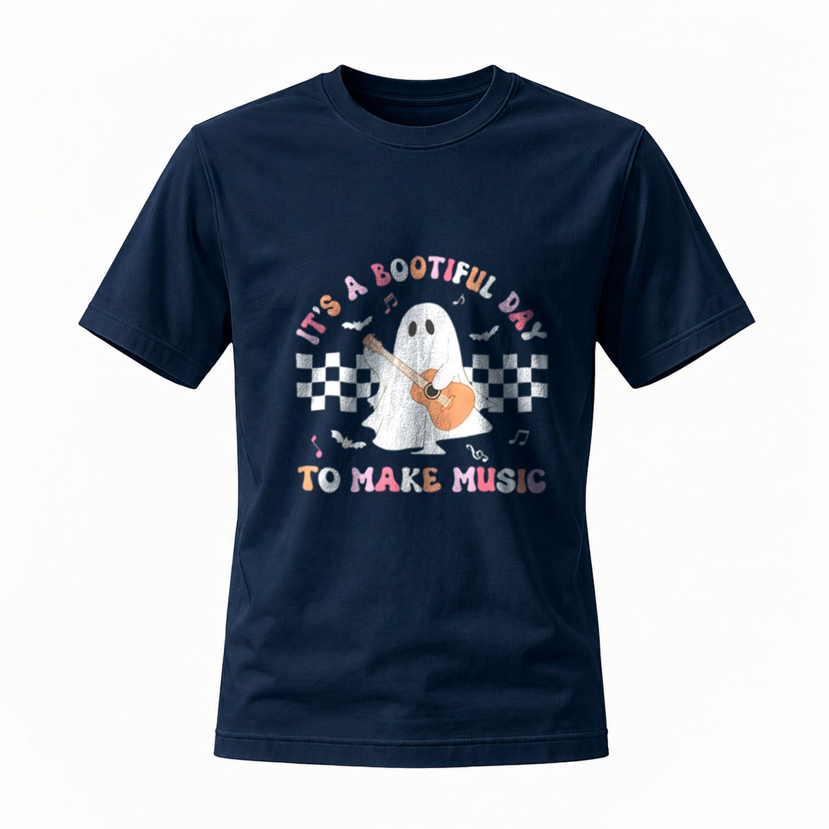 Its A Bootiful Day To Make Music Ghost Guitar T-Shirt - Image 7