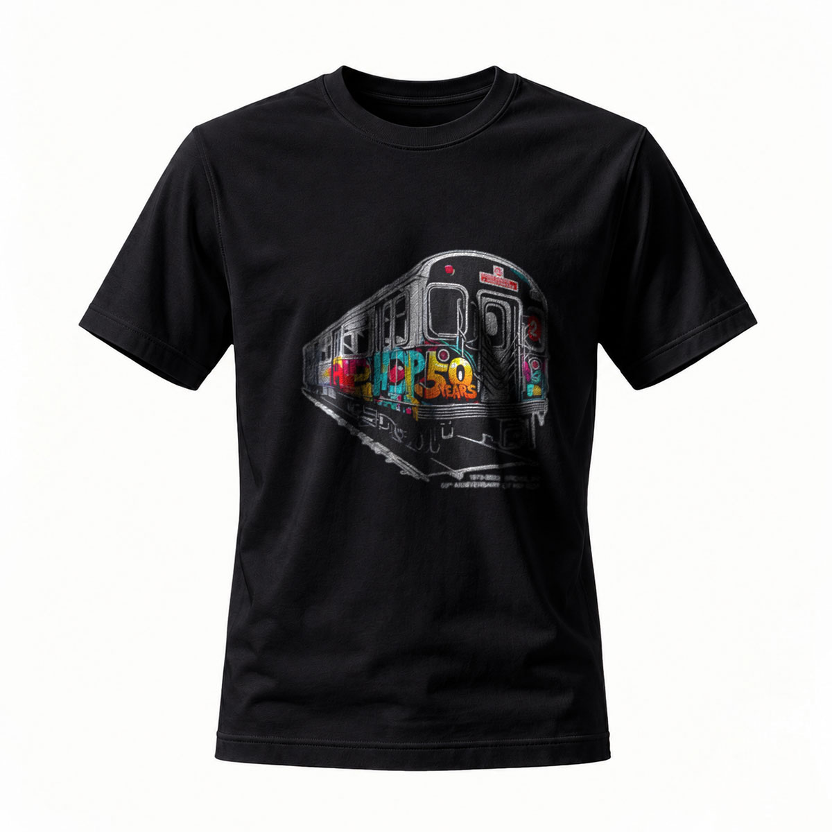 New York Subway 50 Years Train Art Men's T-Shirt