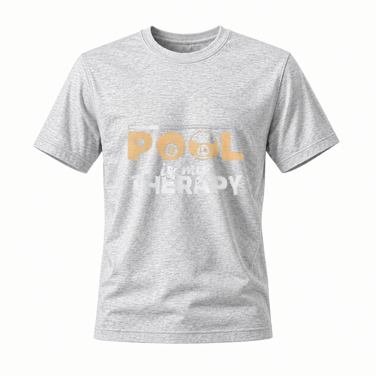 Pool Is My Therapy Men's T-Shirt Billiard Lover Gift - Image 3