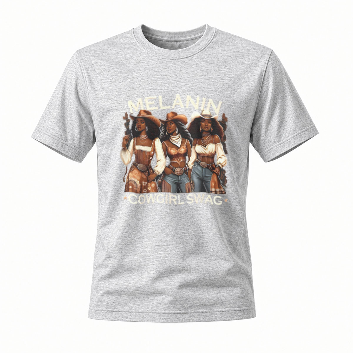 Melanin Cowgirl Swag T-Shirt Women's Fashion Graphic Tee - Image 3