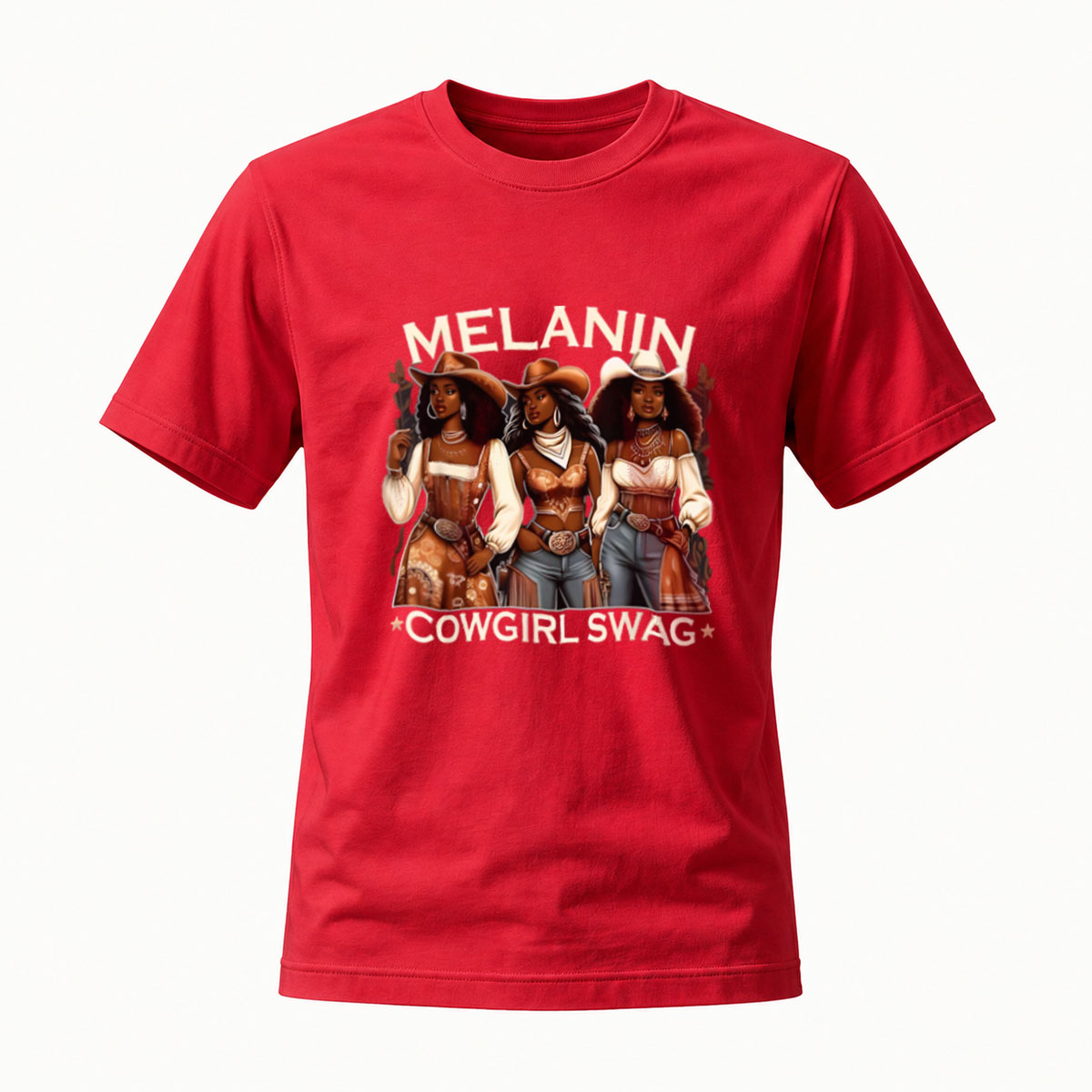 Melanin Cowgirl Swag T-Shirt Women's Fashion Graphic Tee - Image 5