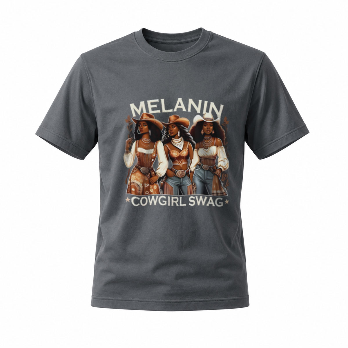 Melanin Cowgirl Swag T-Shirt Women's Fashion Graphic Tee - Image 6