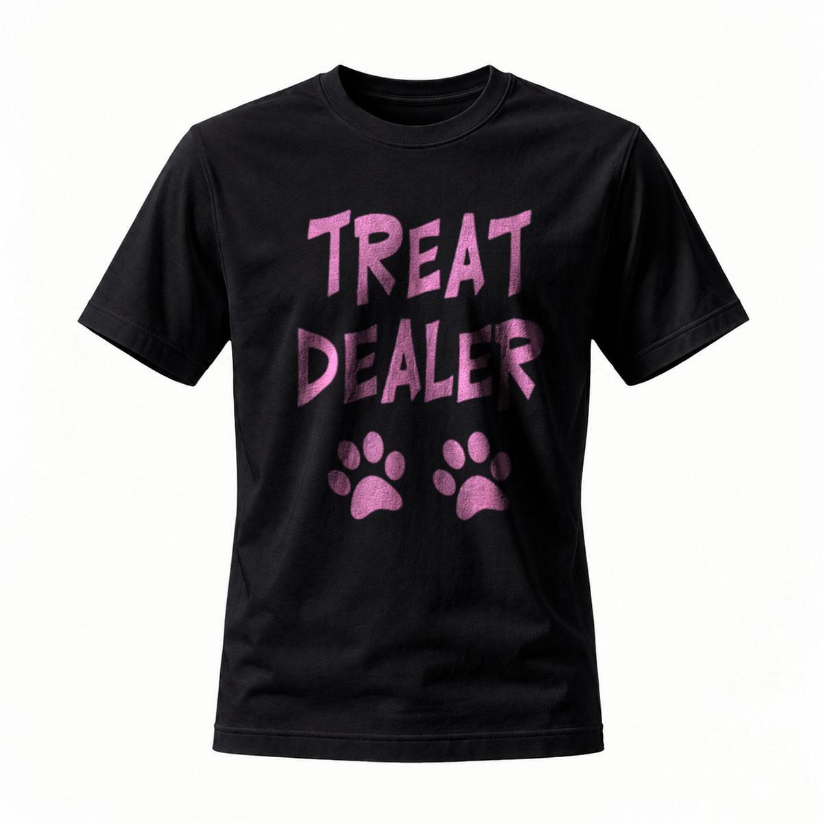 Treat Dealer Pink Paw Print T-Shirt for Pet Lovers