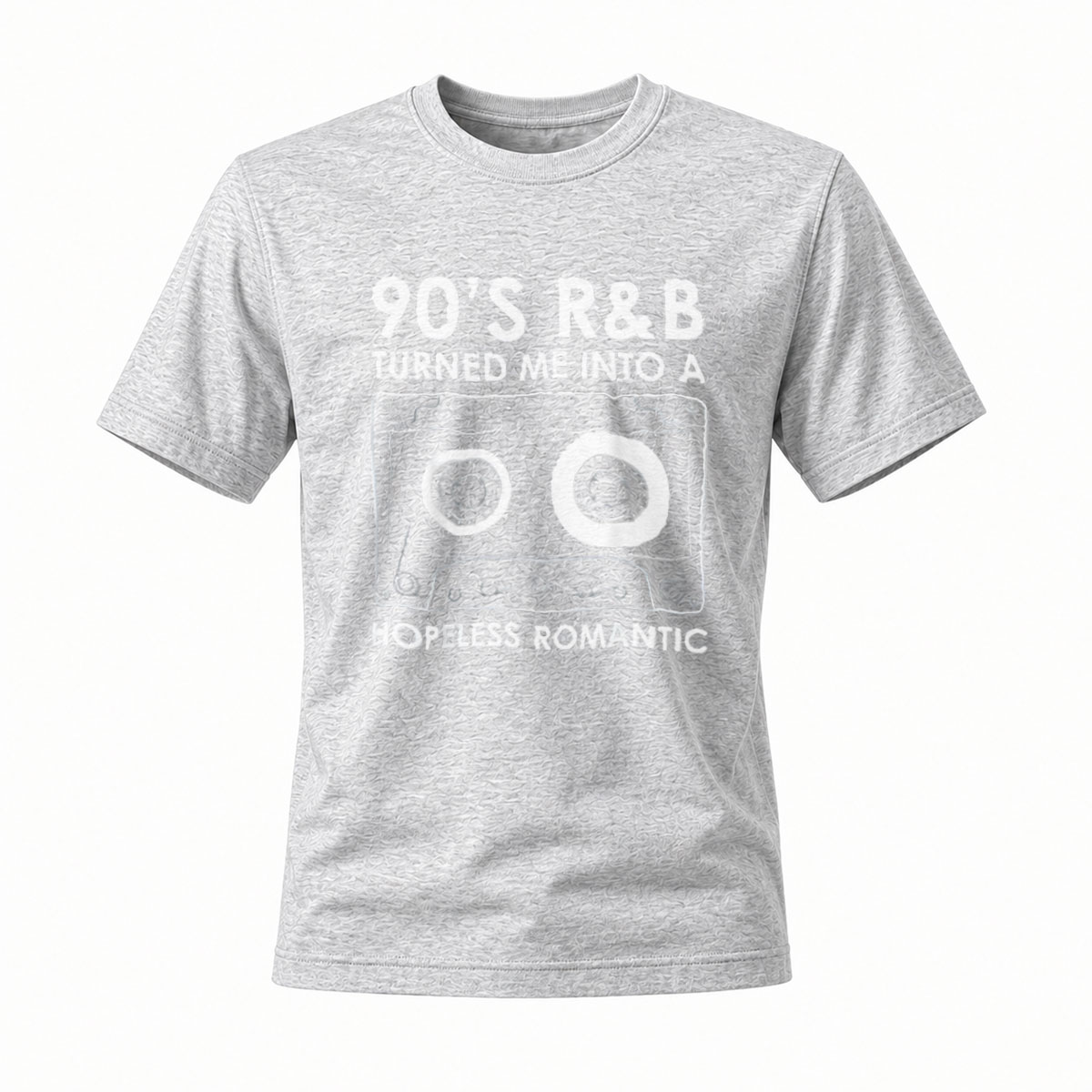 90s R&B Turned Me Into Hopeless Romantic T-Shirt Men's Black Casual Wear Music Lover Gift - Image 3