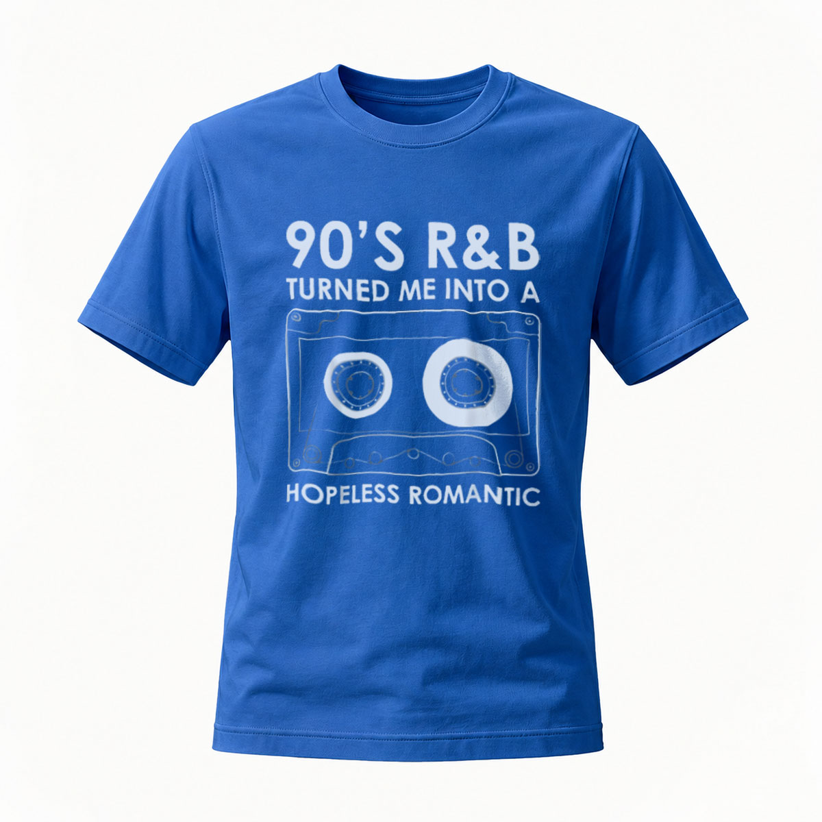 90s R&B Turned Me Into Hopeless Romantic T-Shirt Men's Black Casual Wear Music Lover Gift - Image 4