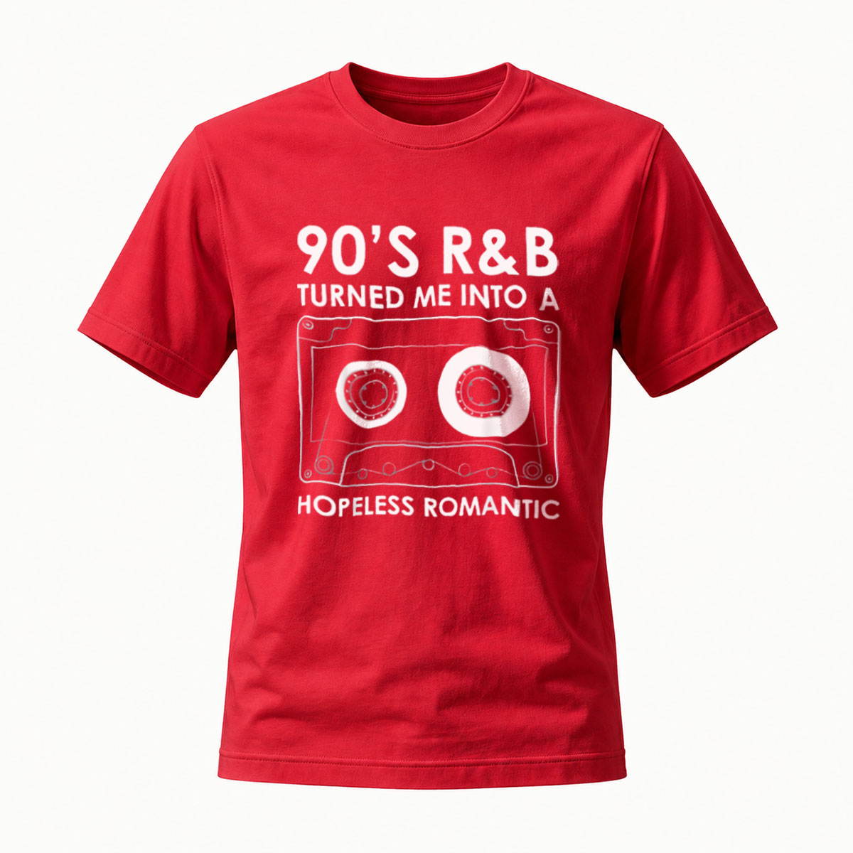 90s R&B Turned Me Into Hopeless Romantic T-Shirt Men's Black Casual Wear Music Lover Gift - Image 5