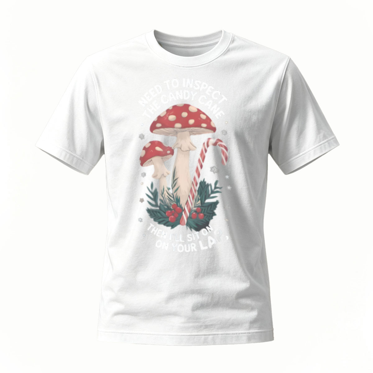 Need to Inspect the Candy Cane Men's T-Shirt Christmas Gift - Image 2