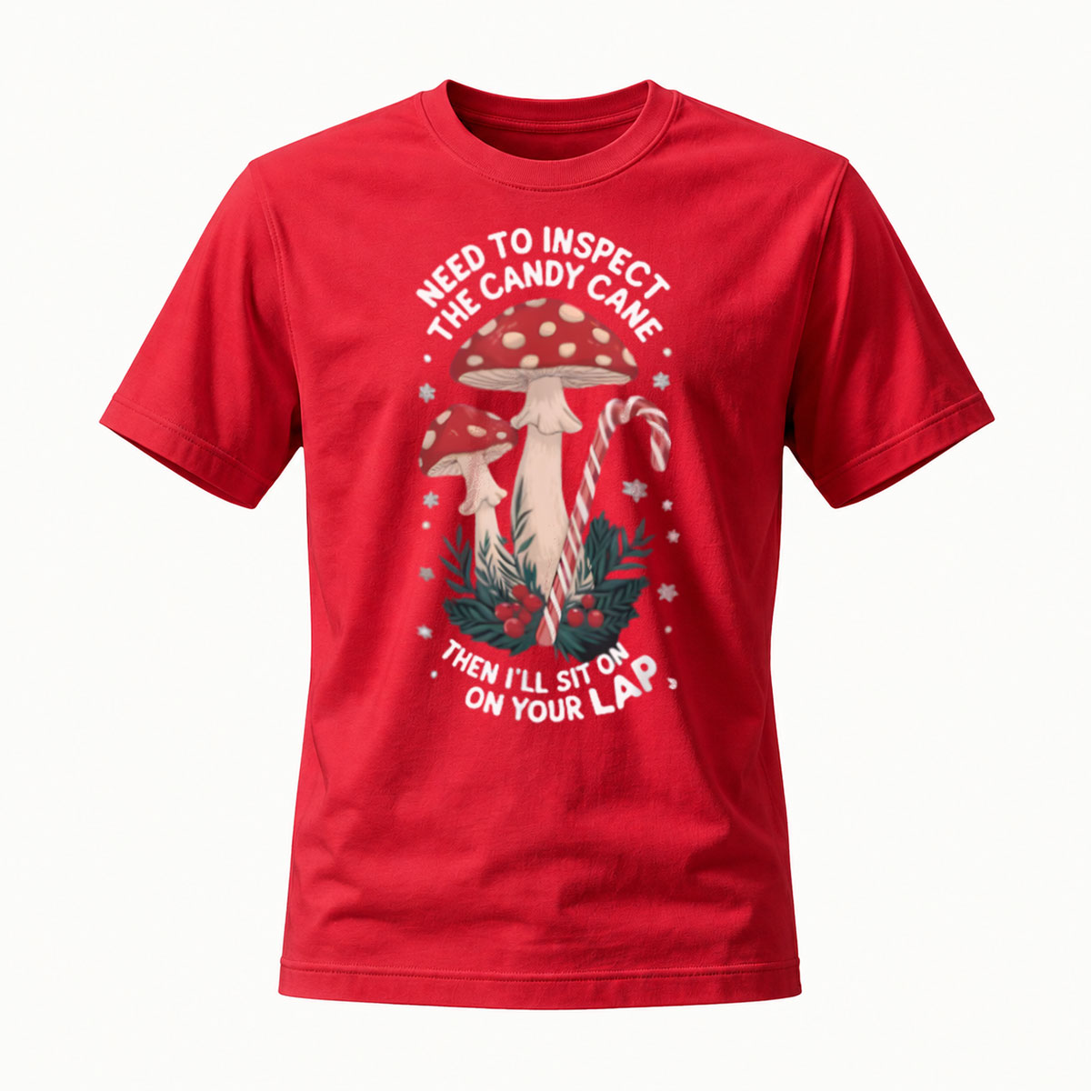 Need to Inspect the Candy Cane Men's T-Shirt Christmas Gift - Image 5