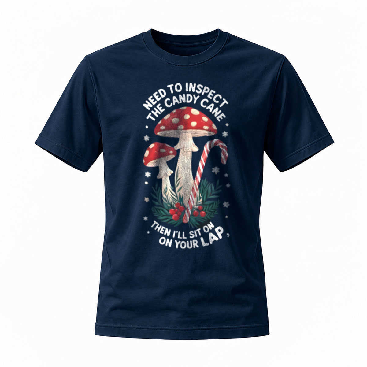Need to Inspect the Candy Cane Men's T-Shirt Christmas Gift - Image 7