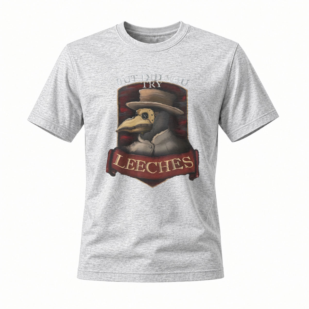 But Did You Try Leeches Plague Doctor T-Shirt Men's - Image 3
