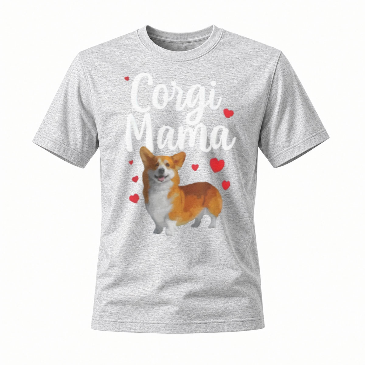 Corgi Mama T-Shirt Women's Gift Dog Lover Heart Print - Image 3