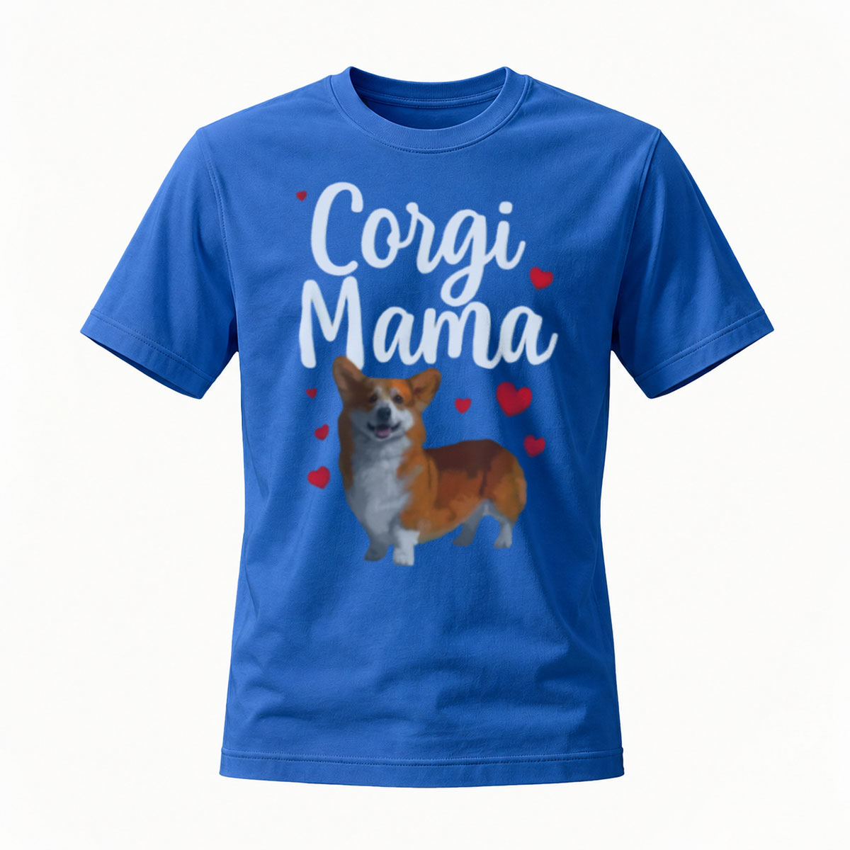 Corgi Mama T-Shirt Women's Gift Dog Lover Heart Print - Image 4