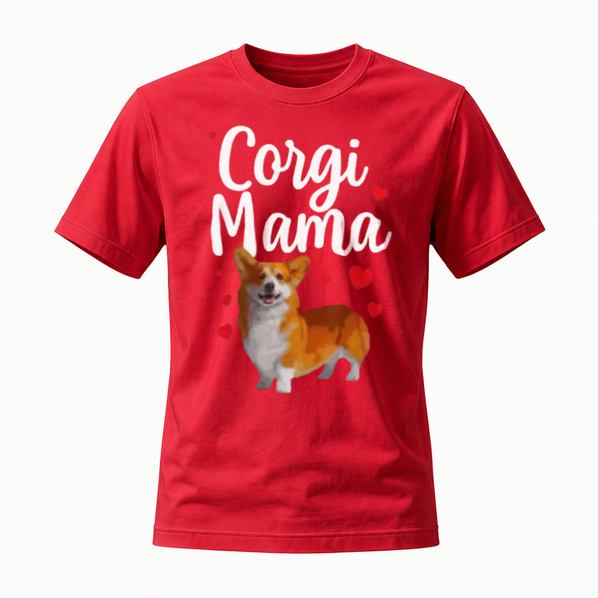 Corgi Mama T-Shirt Women's Gift Dog Lover Heart Print - Image 5