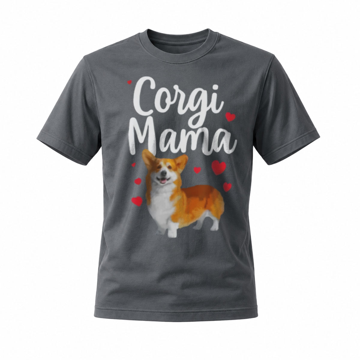 Corgi Mama T-Shirt Women's Gift Dog Lover Heart Print - Image 6