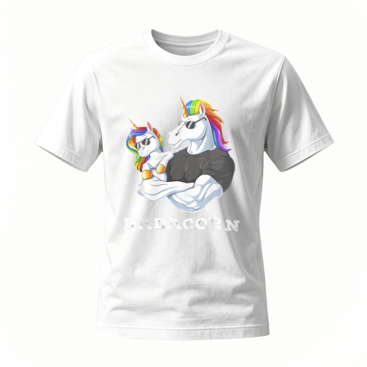 Dadacorn Unicorn Father Son T-Shirt Men's Gift - Image 2
