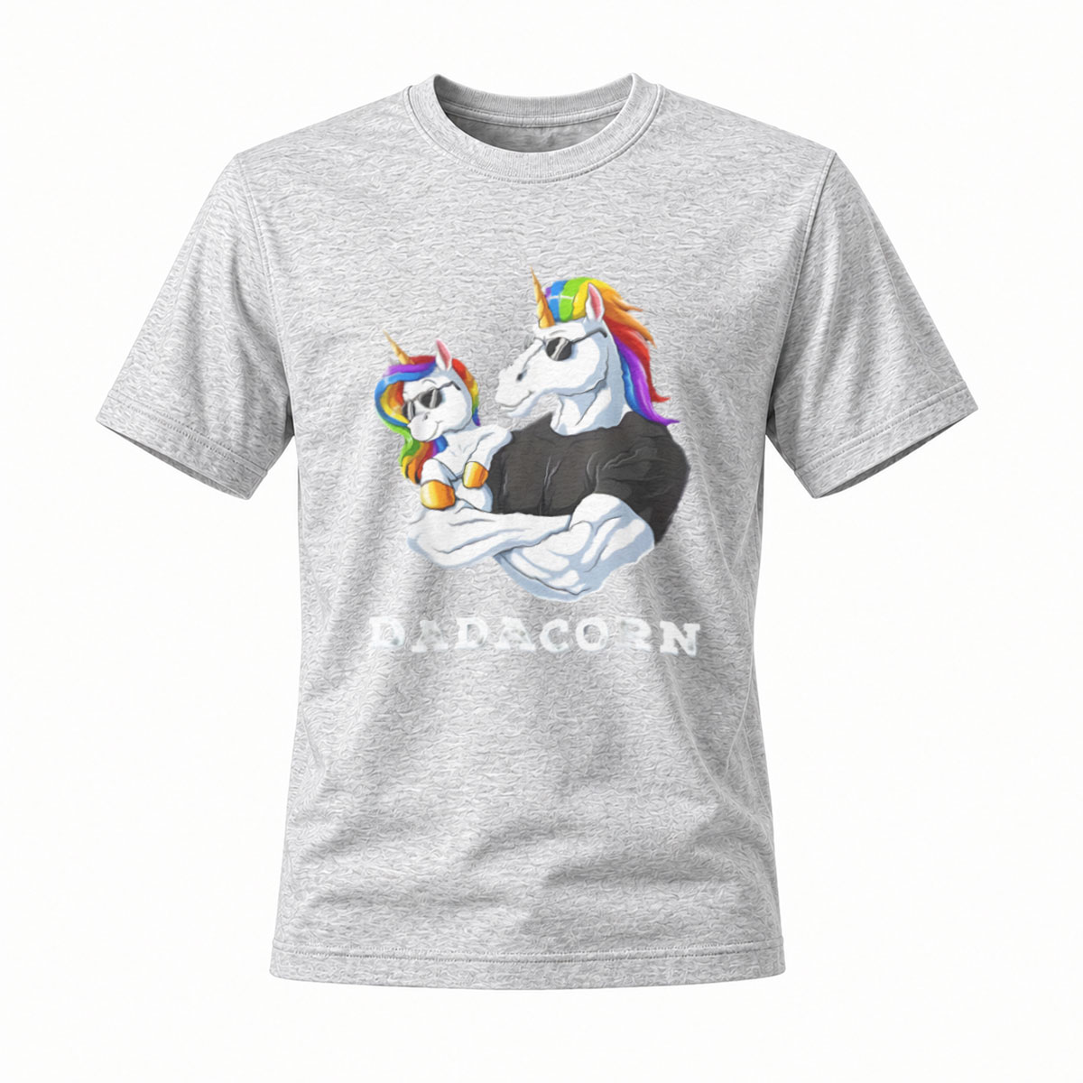 Dadacorn Unicorn Father Son T-Shirt Men's Gift - Image 3