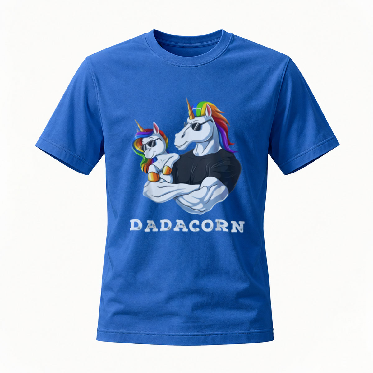 Dadacorn Unicorn Father Son T-Shirt Men's Gift - Image 4