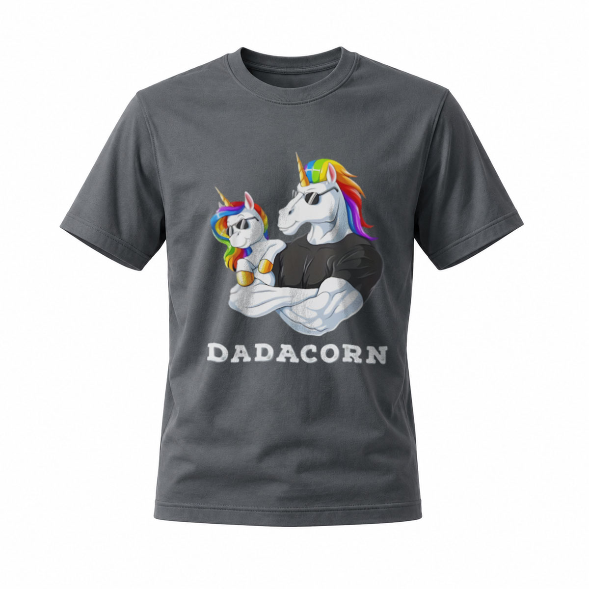 Dadacorn Unicorn Father Son T-Shirt Men's Gift - Image 6
