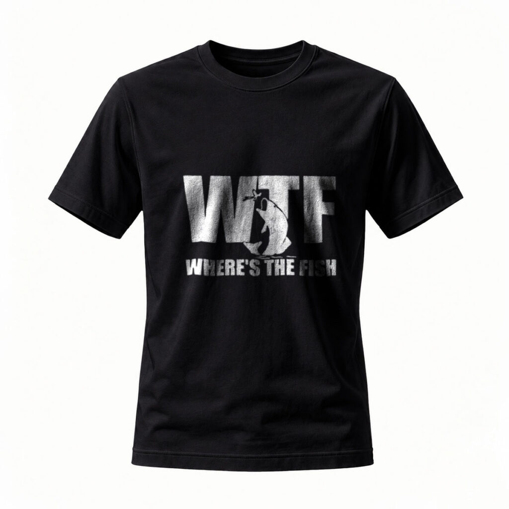 WTF Where's The Fish Funny T-Shirt Men Women Casual Wear