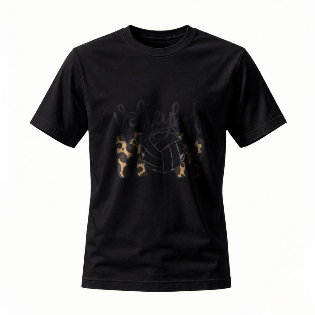 Volleyball Leopard Print T-Shirt Men's Sport Wear Gift