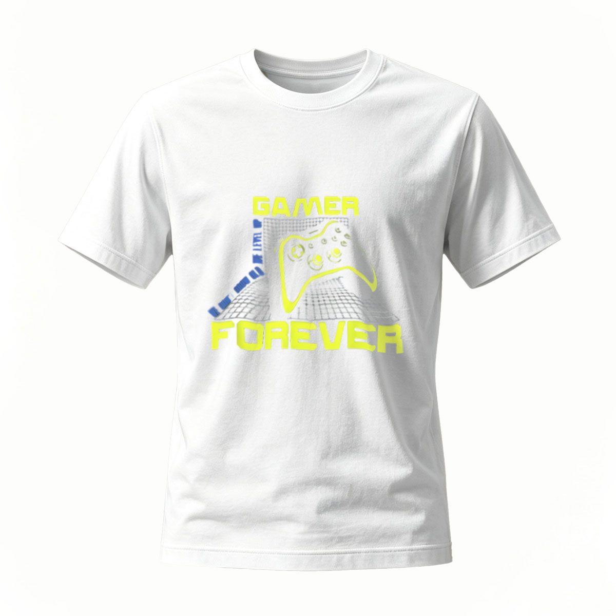 Gamer Forever T-Shirt Men's Gaming Controller Design Black Casual Wear - Image 2