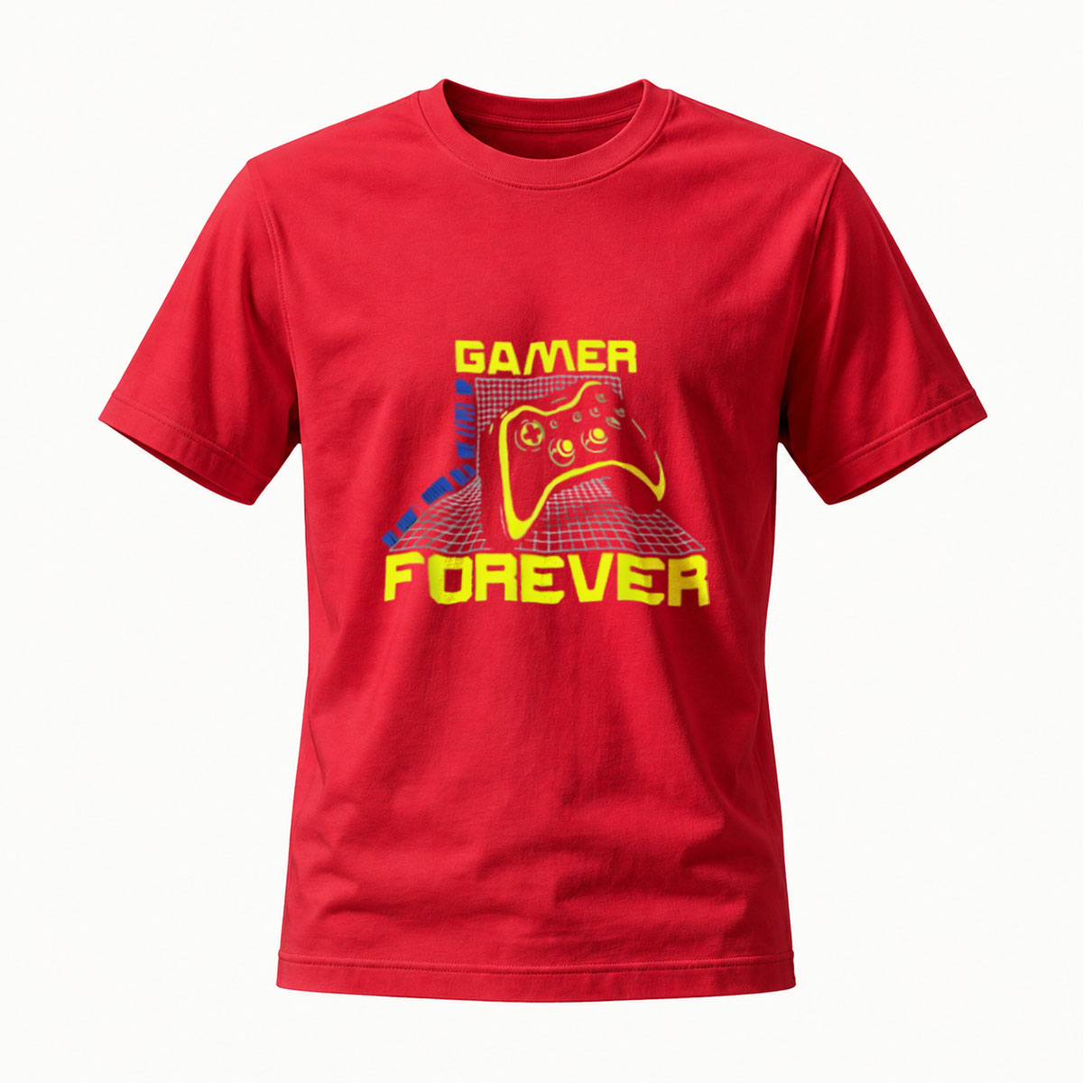 Gamer Forever T-Shirt Men's Gaming Controller Design Black Casual Wear - Image 5