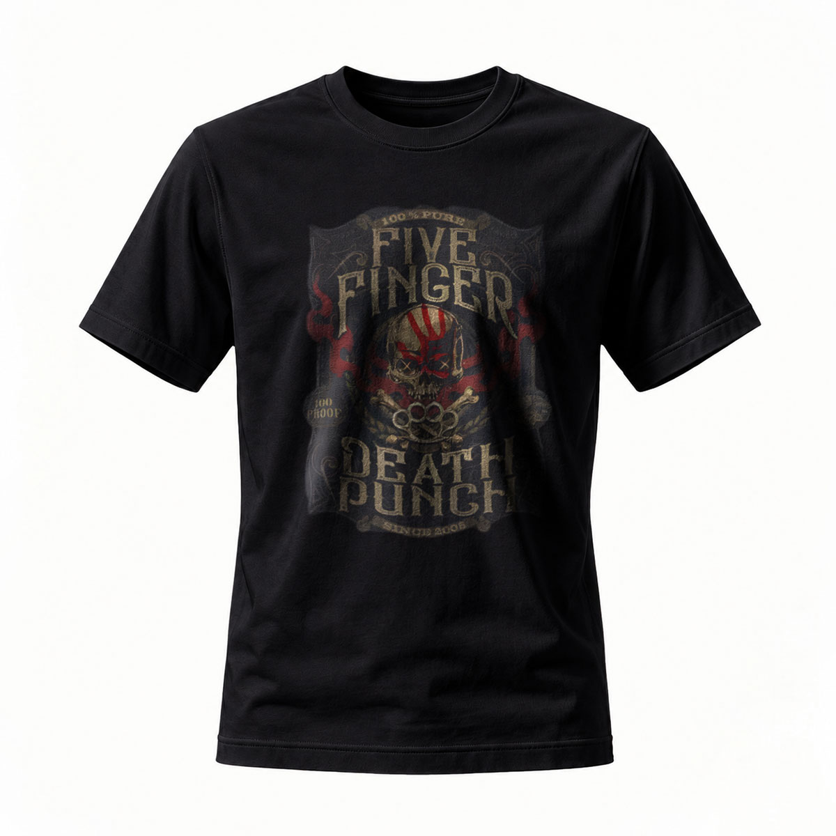 Five Finger Death Punch Band Logo Men's T-Shirt Rock Music Gift