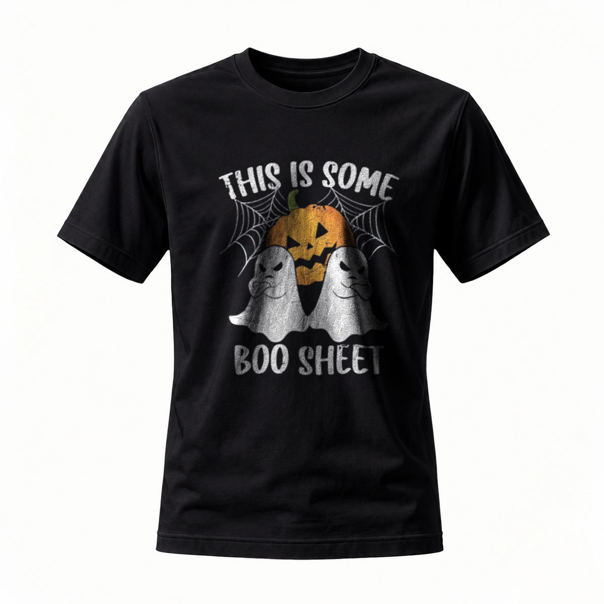 This Is Some Boo Sheet Halloween T-Shirt Men's Women's Funny Ghost Pumpkin Design