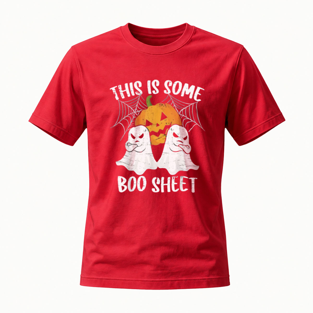 This Is Some Boo Sheet Halloween T-Shirt Men's Women's Funny Ghost Pumpkin Design - Image 5
