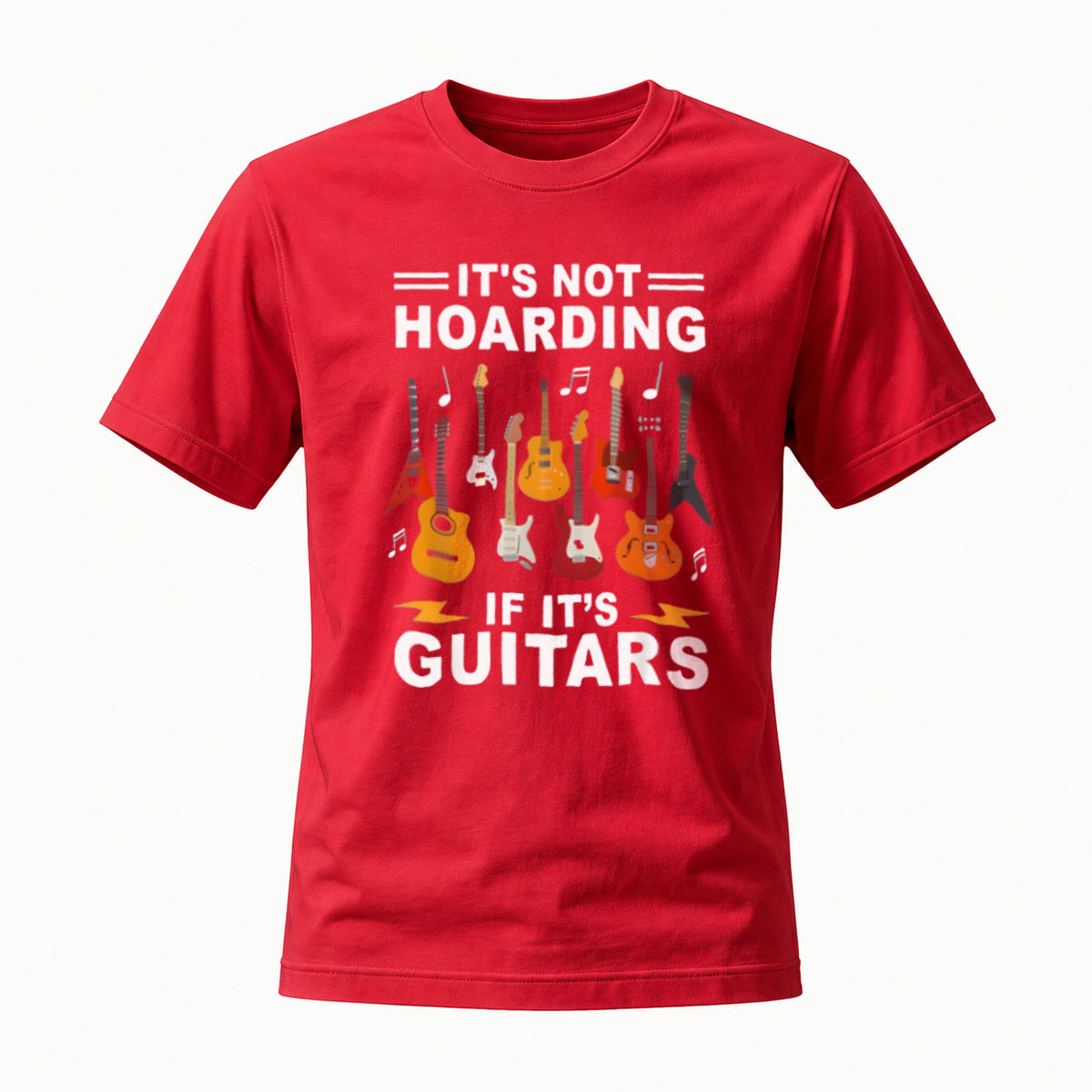 Its Not Hoarding If Its Guitars Men's T-Shirt Music Gift - Image 5