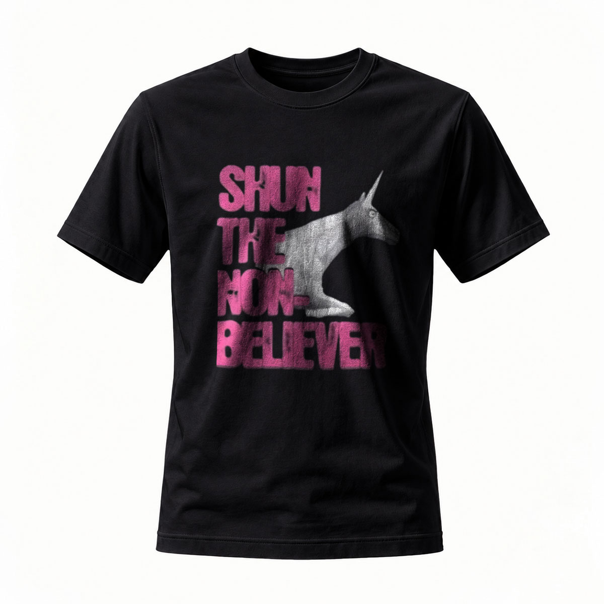 Shun The Non Believer Unicorn T-Shirt Men Women Casual Wear Gift