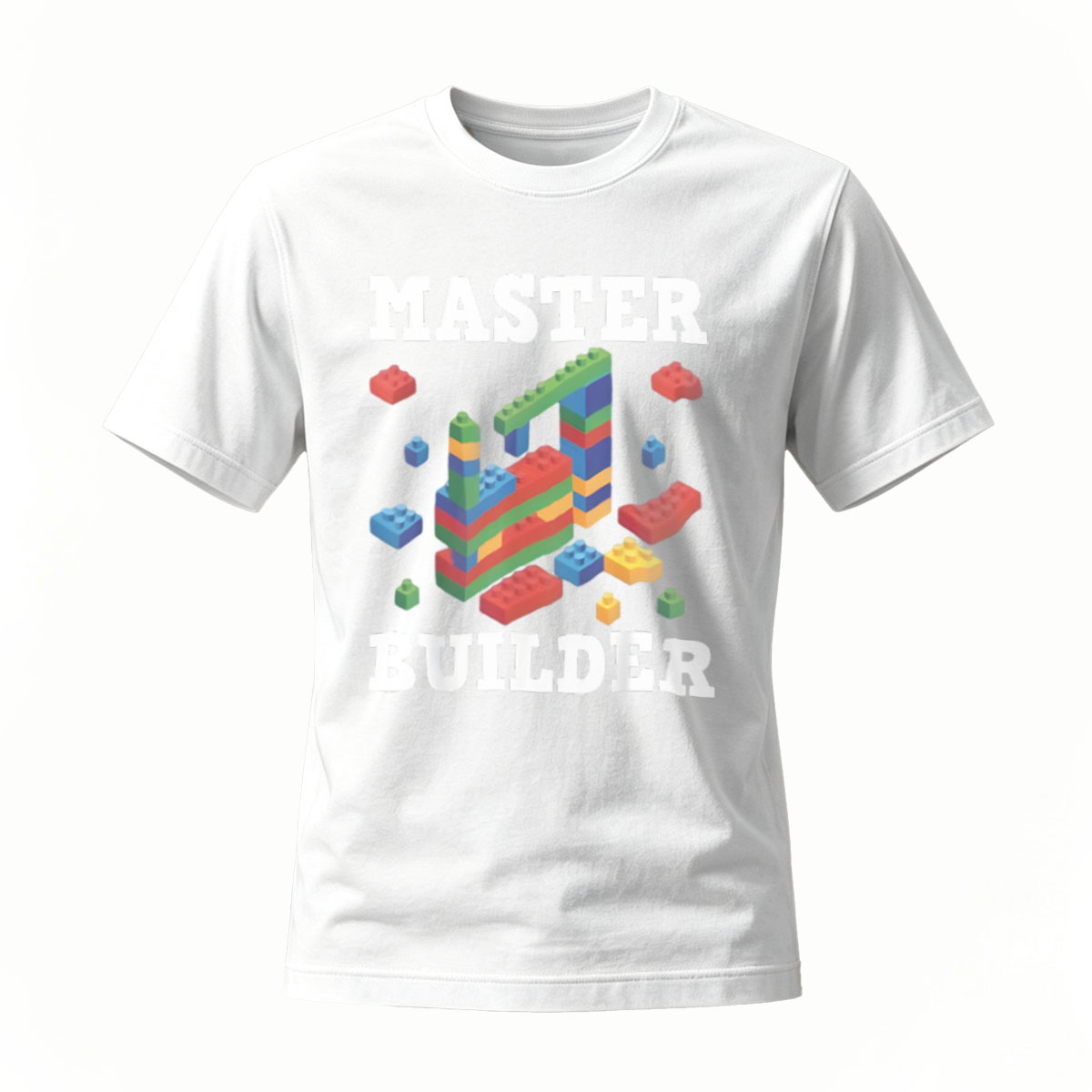Master Builder Lego Style T-Shirt for Kids and Adults - Image 2