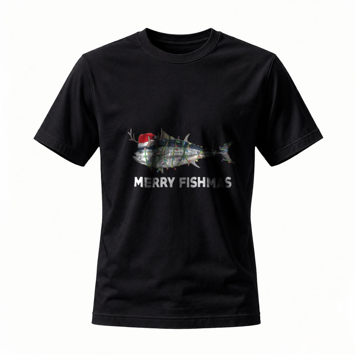 Merry Fishmas T-Shirt Christmas Fish Design Gift for Men Women