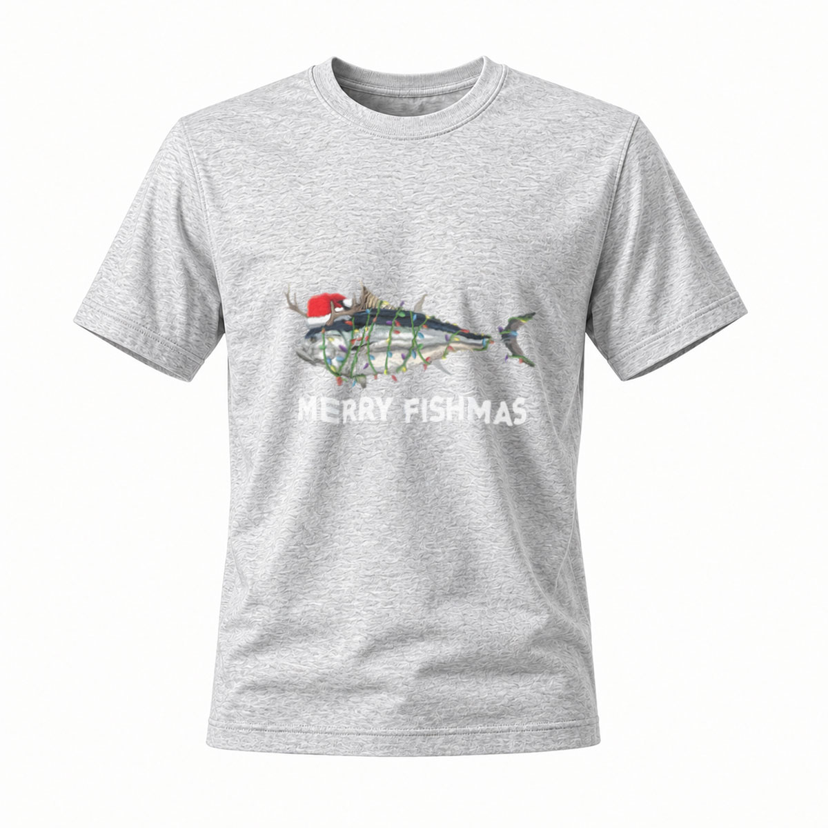 Merry Fishmas T-Shirt Christmas Fish Design Gift for Men Women - Image 3