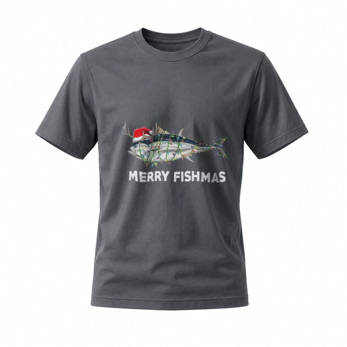 Merry Fishmas T-Shirt Christmas Fish Design Gift for Men Women - Image 6