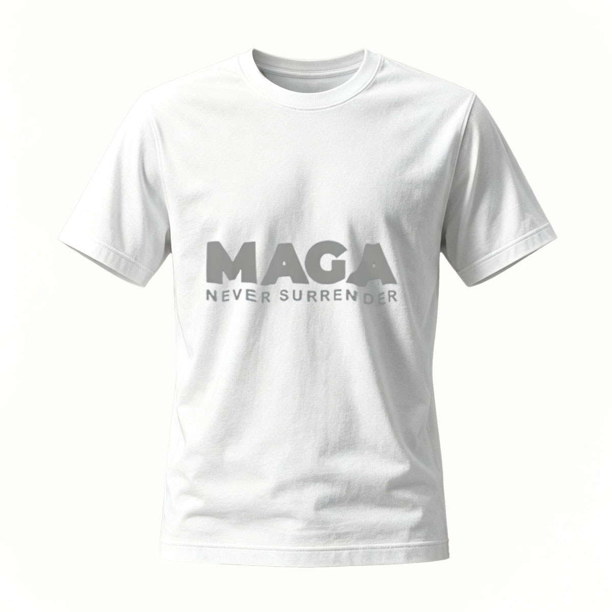 MAGA Never Surrender Men's T-Shirt Political Statement Apparel - Image 2