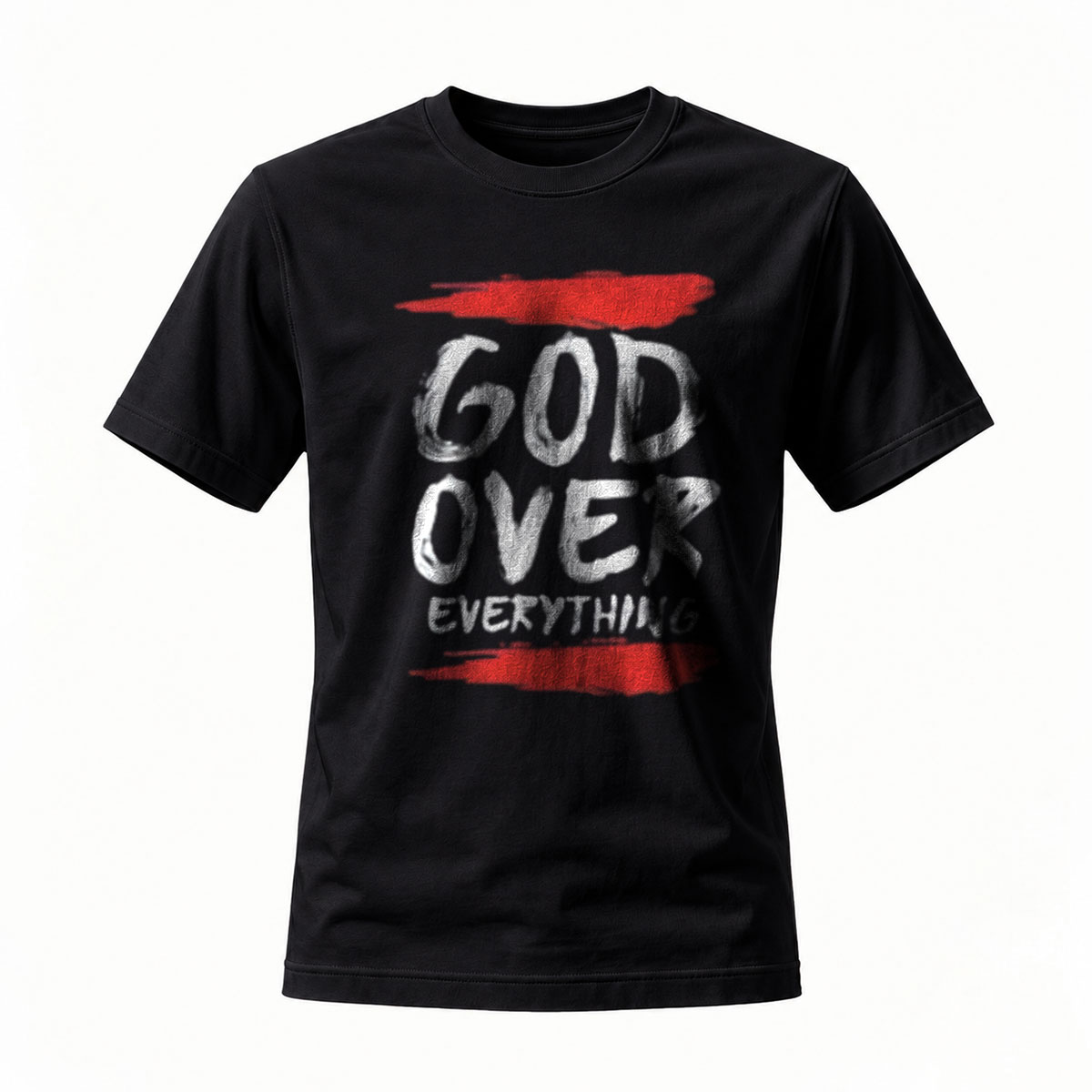 God Over Everything Men's T-Shirt Religious Faith Statement Apparel