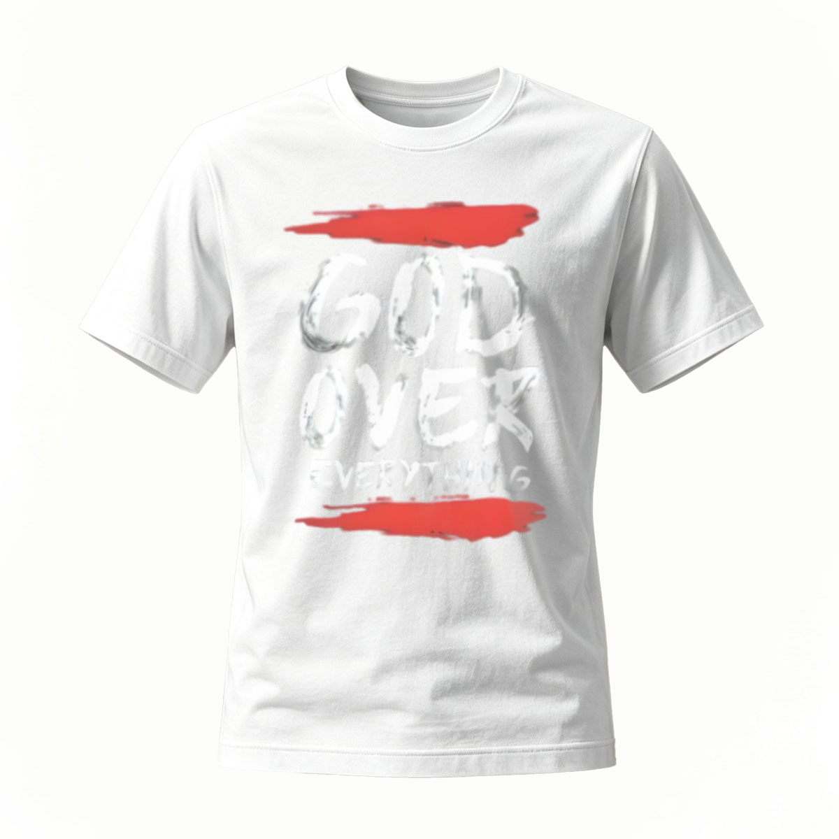 God Over Everything Men's T-Shirt Religious Faith Statement Apparel - Image 2