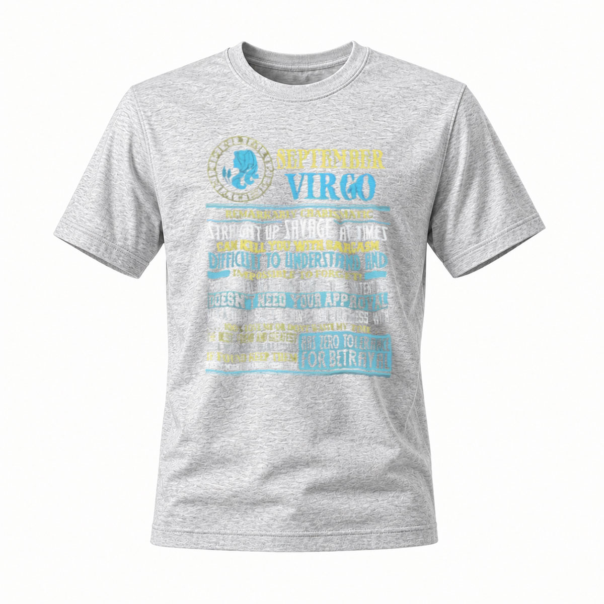 September Virgo Zodiac T-Shirt Men Women Gift Astrology Fashion - Image 3