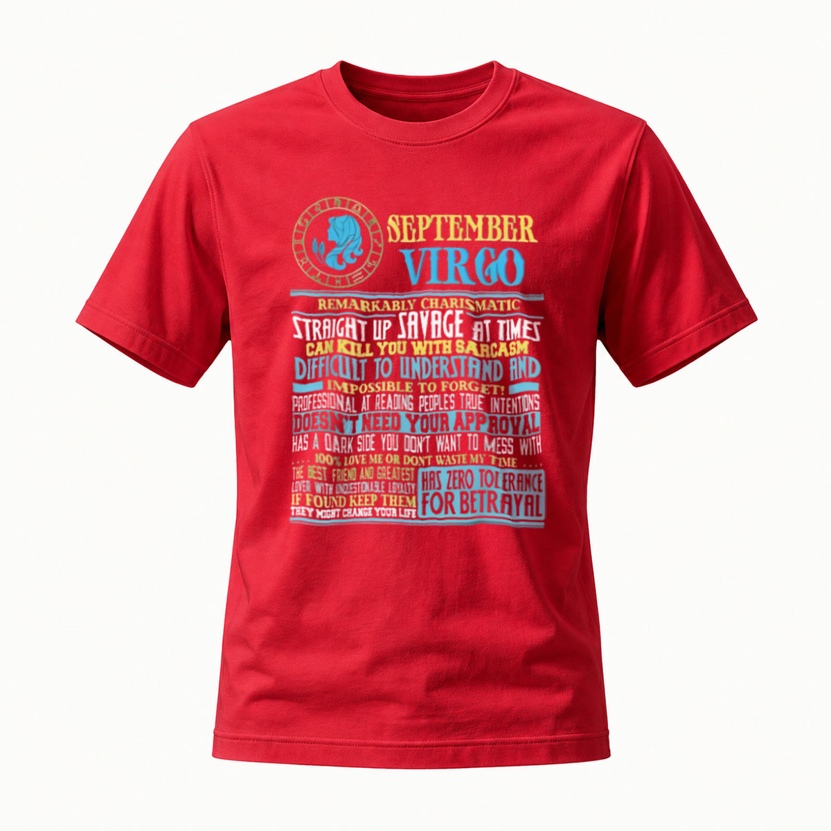 September Virgo Zodiac T-Shirt Men Women Gift Astrology Fashion - Image 5