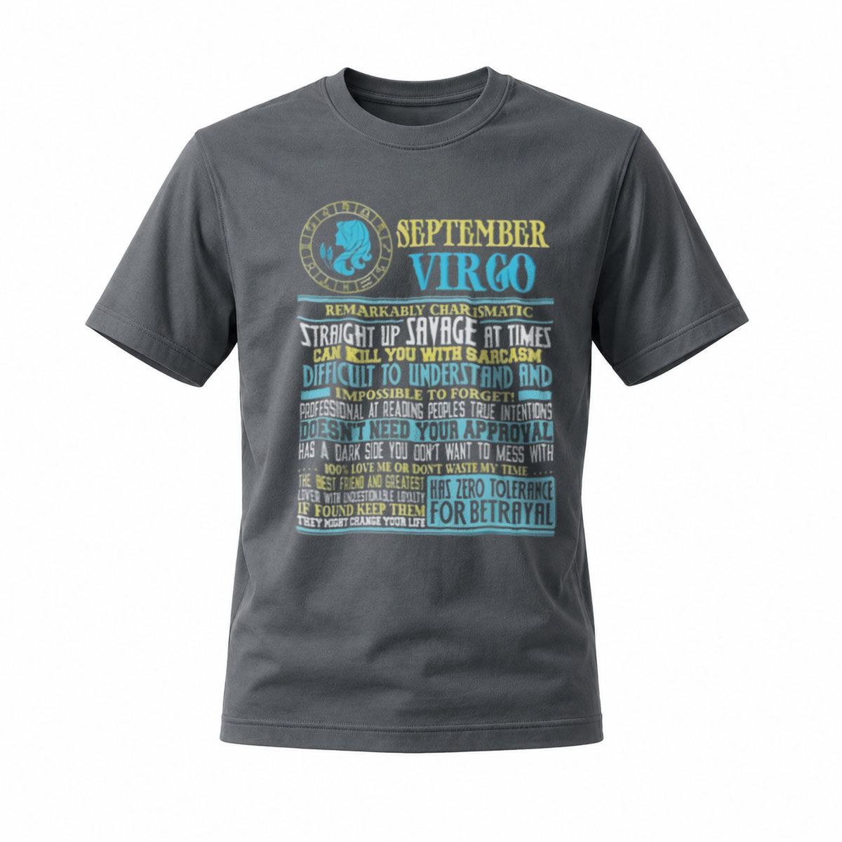 September Virgo Zodiac T-Shirt Men Women Gift Astrology Fashion - Image 6