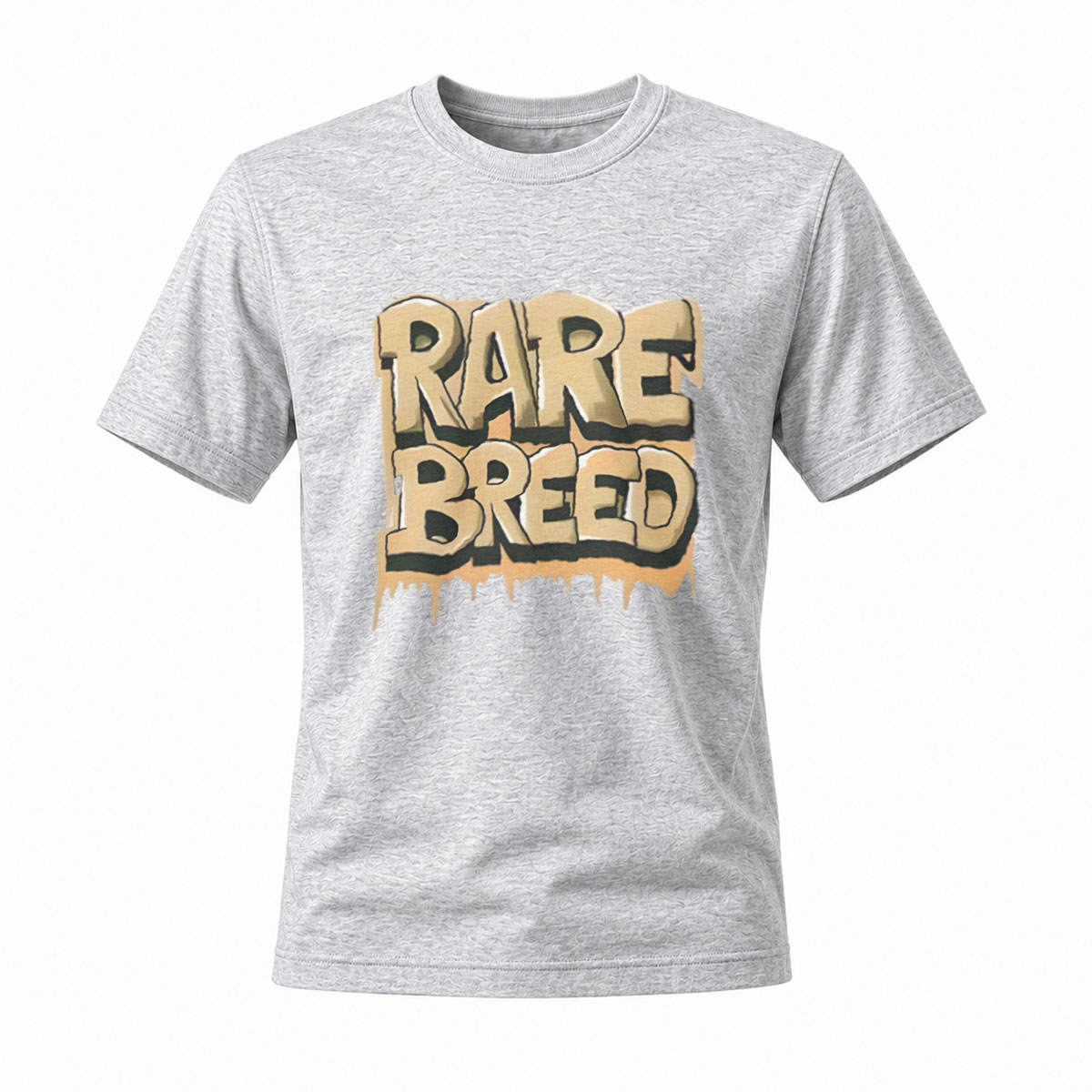 Rare Breed Gold Drip Logo T-Shirt Men's Casual Streetwear - Image 3