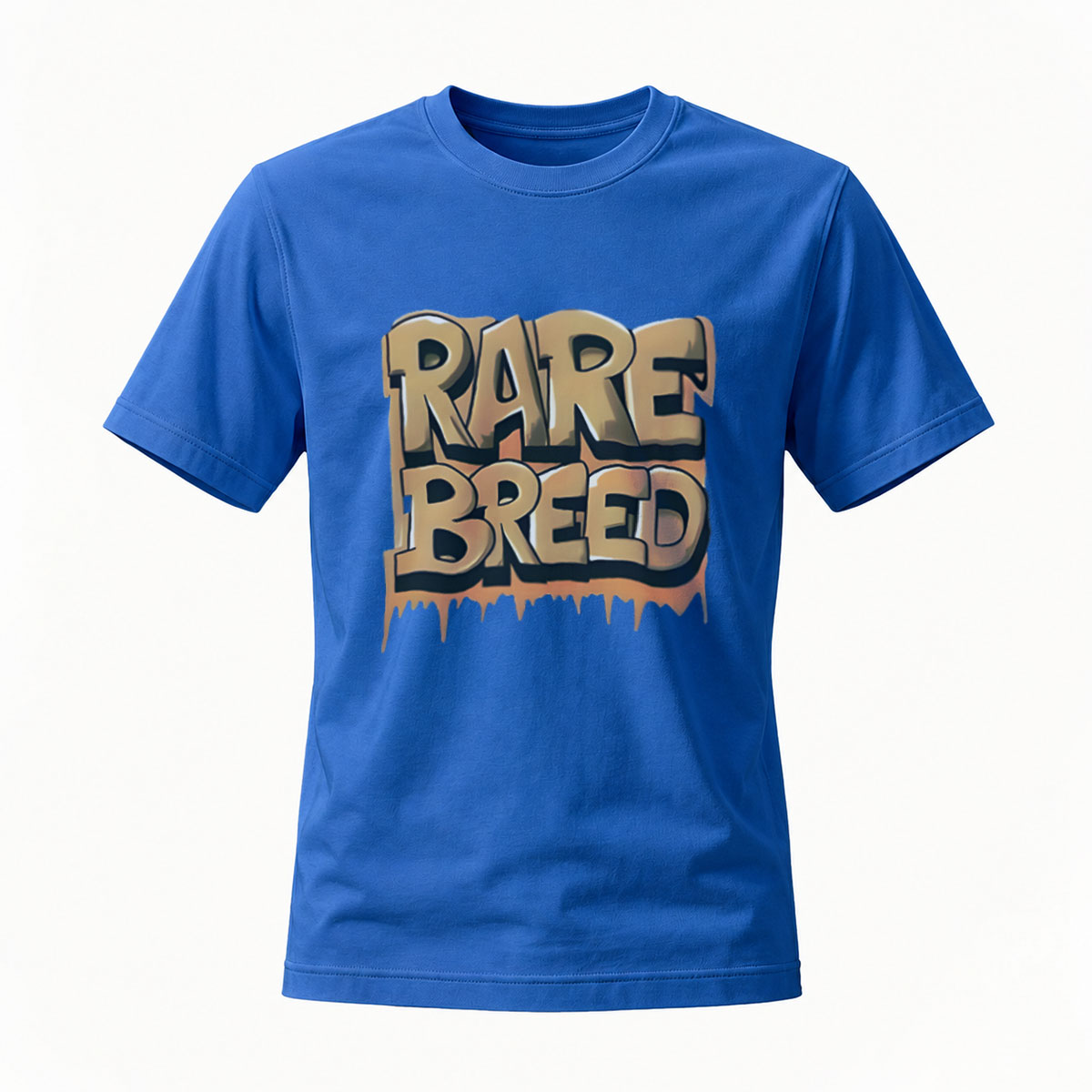 Rare Breed Gold Drip Logo T-Shirt Men's Casual Streetwear - Image 4
