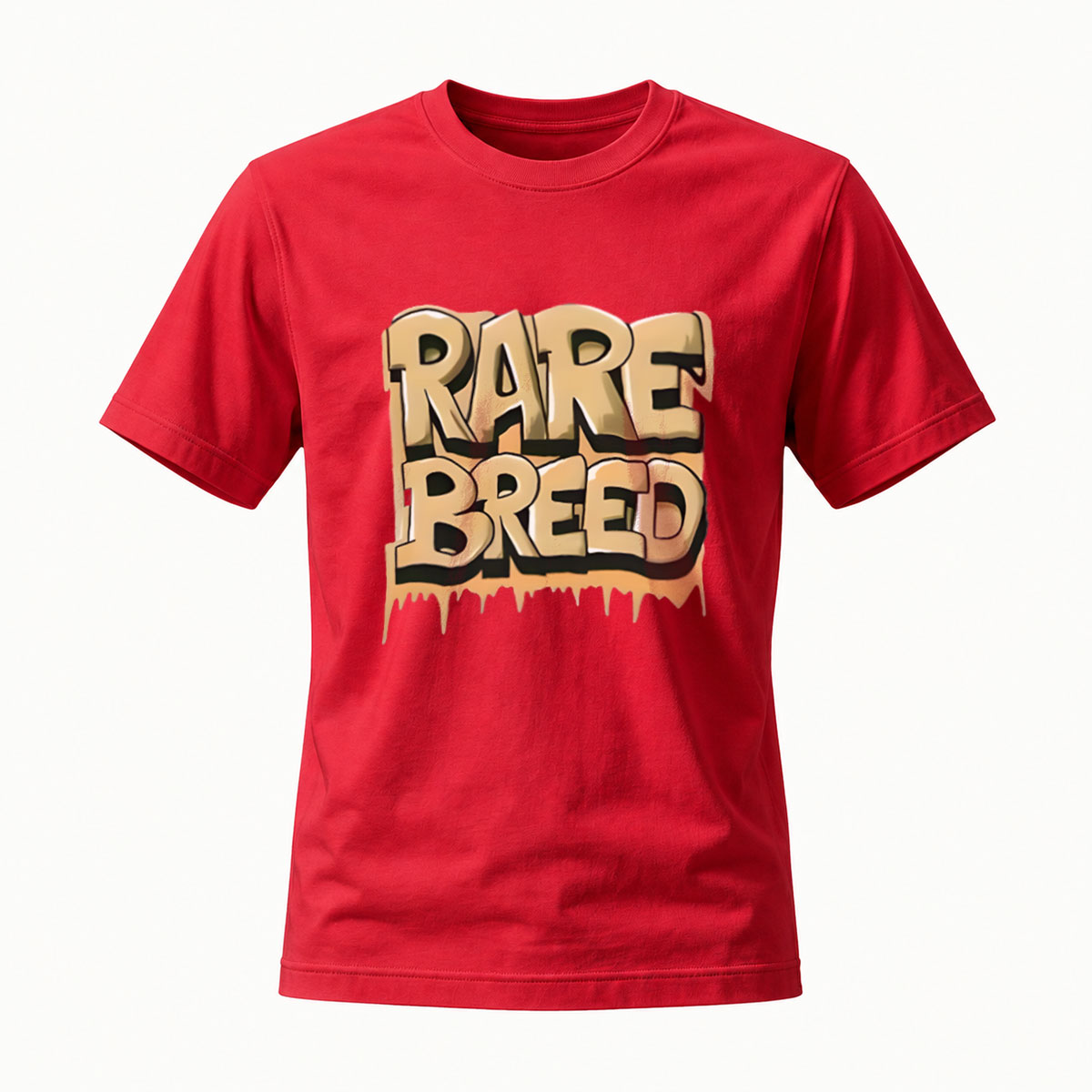 Rare Breed Gold Drip Logo T-Shirt Men's Casual Streetwear - Image 5